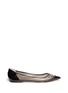 Main View - Click To Enlarge - JIMMY CHOO - Stud and crystal perspex patent flats
