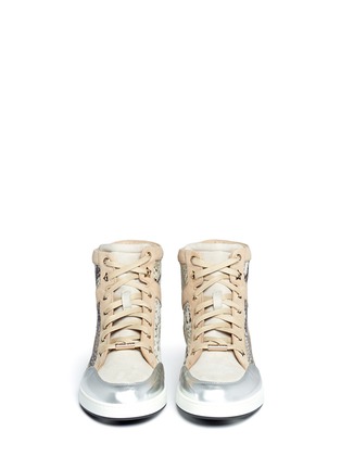 Figure View - Click To Enlarge - JIMMY CHOO - 'Tokyo' holograph python print leather sneakers