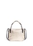 Back View - Click To Enlarge - JIMMY CHOO - Becka small cracked metallic leather bag