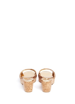 Back View - Click To Enlarge - JIMMY CHOO - 'Panna' cork demi wedge sandals
