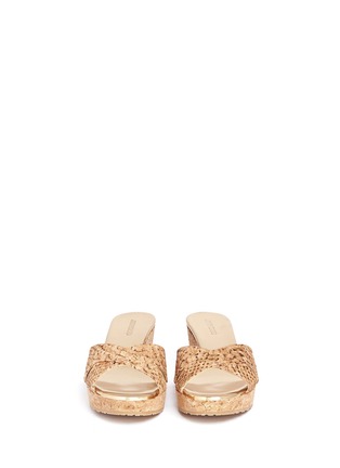 Figure View - Click To Enlarge - JIMMY CHOO - 'Panna' cork demi wedge sandals