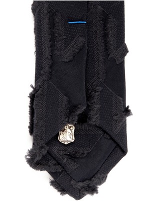 Detail View - Click To Enlarge - LANVIN - Mix texture skinny tie