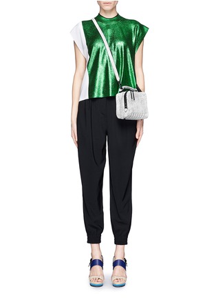 Figure View - Click To Enlarge - 3.1 PHILLIP LIM - Ryder cracked paint leather small crossbody bag