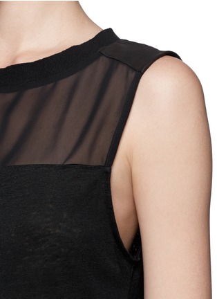 Detail View - Click To Enlarge - ALICE & OLIVIA - Leather panel top