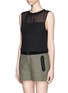 Front View - Click To Enlarge - ALICE & OLIVIA - Leather panel top