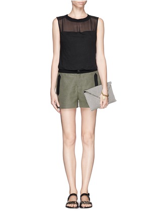 Figure View - Click To Enlarge - ALICE & OLIVIA - Leather panel top