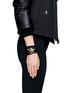 Figure View - Click To Enlarge - GIVENCHY - 'Obsedia' triple wrap pony hair leather bracelet