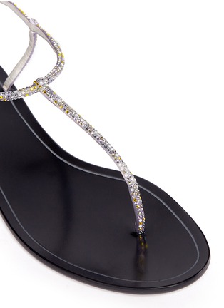 Detail View - Click To Enlarge - RENÉ CAOVILLA - Crystal T-strap flat sandals