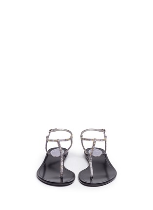Figure View - Click To Enlarge - RENÉ CAOVILLA - Crystal T-strap flat sandals