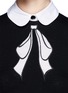 Detail View - Click To Enlarge - ALICE & OLIVIA - Detachable collar bow intarsia sweater