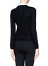 Back View - Click To Enlarge - ALICE & OLIVIA - Detachable collar bow intarsia sweater