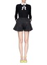 Figure View - Click To Enlarge - ALICE & OLIVIA - Detachable collar bow intarsia sweater