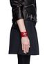Figure View - Click To Enlarge - GIVENCHY - Obsedia triple wrap leather bracelet