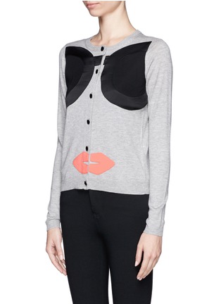 Front View - Click To Enlarge - ALICE & OLIVIA - Appliqué face cardigan