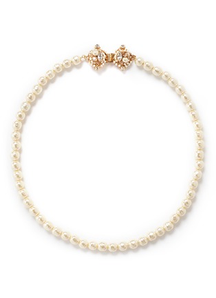 Main View - Click To Enlarge - MIRIAM HASKELL - Gold ornament pearl necklace