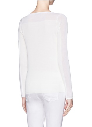 Back View - Click To Enlarge - THEORY - 'Keshi' sheer yoke and sleeve sweater