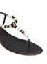 Detail View - Click To Enlarge - RENÉ CAOVILLA - Floral bead pearl T-strap flat sandals