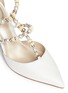 Detail View - Click To Enlarge - RENÉ CAOVILLA - Faux pearl flower crystal strap leather pumps