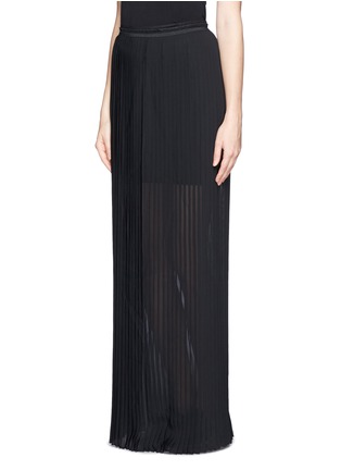 Front View - Click To Enlarge - ALICE & OLIVIA - Plissé pleat sheer maxi skirt