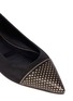 Detail View - Click To Enlarge - SERGIO ROSSI - 'Siren' perforated toe cap suede flats