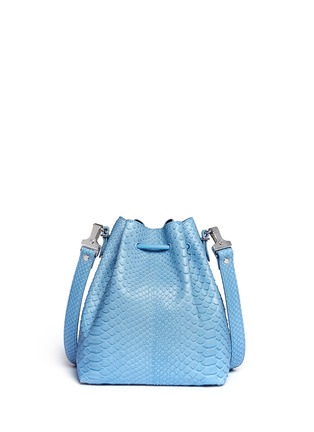 Back View - Click To Enlarge - PROENZA SCHOULER - Medium python leather bucket bag