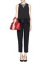 Figure View - Click To Enlarge - ALICE & OLIVIA - 'Oliver' wide waistband carrot pants