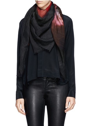 Figure View - Click To Enlarge - GIVENCHY - Doberman print wool scarf