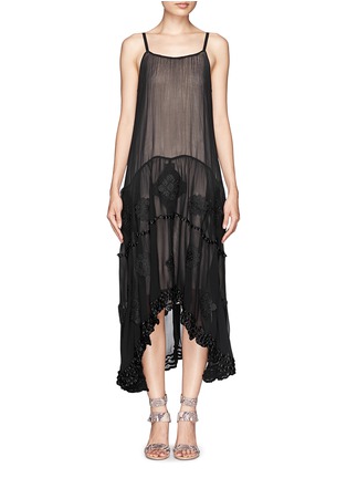 Main View - Click To Enlarge - ALICE & OLIVIA - Dejas embroidered trapeze dress