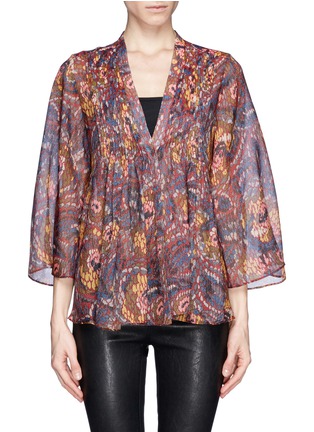 Main View - Click To Enlarge - ELIZABETH AND JAMES - Multi-colour print mesh shirt