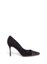 Main View - Click To Enlarge - SERGIO ROSSI - 'Siren' perforated toe cap suede pumps