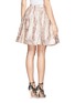 Back View - Click To Enlarge - ALICE & OLIVIA - 'Pia' lurex floral jacquard pouf skirt