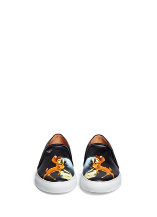 Figure View - Click To Enlarge - GIVENCHY - Bambi collage print leather skate slip-ons