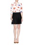 Figure View - Click To Enlarge - ALICE & OLIVIA - 'Chatley' eyelet knit flare skirt