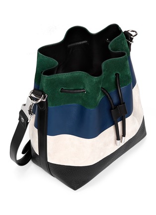 Detail View - Click To Enlarge - PROENZA SCHOULER - Medium colourblock suede and leather bucket bag
