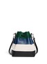 Back View - Click To Enlarge - PROENZA SCHOULER - Medium colourblock suede and leather bucket bag