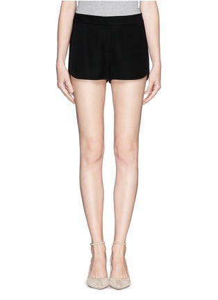 Main View - Click To Enlarge - THEORY - 'Nadrea' tuxedo georgette shorts