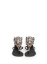 Figure View - Click To Enlarge - RENÉ CAOVILLA - Clear crystal suede flat sandals