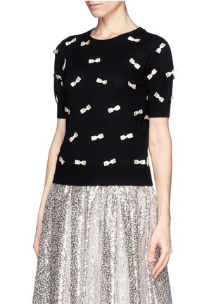Front View - Click To Enlarge - ALICE & OLIVIA - Lace bow sweater