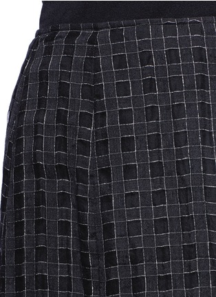 Detail View - Click To Enlarge - THEORY - 'Swind' metallic check slit hem skirt