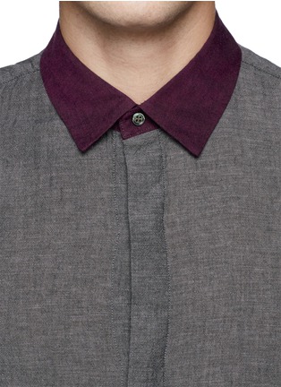Detail View - Click To Enlarge - ATTACHMENT - Contrast collar cuff shirt