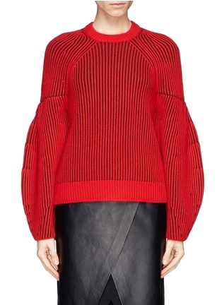 Main View - Click To Enlarge - GIVENCHY - Contrast rib knit sweater