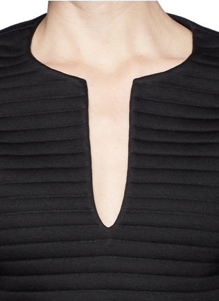Detail View - Click To Enlarge - NEIL BARRETT - Ribbed jersey puffy dress