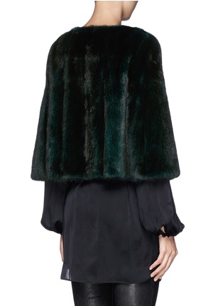 Back View - Click To Enlarge - YVES SALOMON - Mink cropped capelet jacket