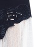 Detail View - Click To Enlarge - COMME MOI - Lace underlay cutwork embroidery crepe strapless dress
