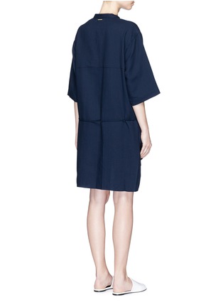 Back View - Click To Enlarge - STELLA MCCARTNEY - Floral embroidered shirt dress