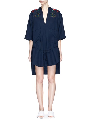 Main View - Click To Enlarge - STELLA MCCARTNEY - Floral embroidered shirt dress