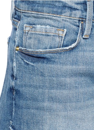 Detail View - Click To Enlarge - FRAME - 'Le Cutoff Tulip' denim shorts