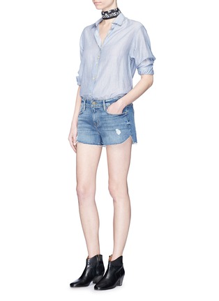 Figure View - Click To Enlarge - FRAME - 'Le Cutoff Tulip' denim shorts