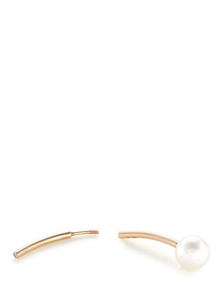 Detail View - Click To Enlarge - SOPHIE BILLE BRAHE - 'Elipse Etoiles' diamond akoya pearl single earring