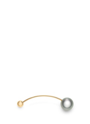 Main View - Click To Enlarge - SOPHIE BILLE BRAHE - 'Elipse Nuit' Tahitian pearl 14k yellow gold single earring